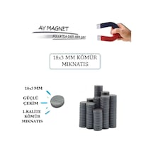 500 Adet 18mm X 3mm Yuvarlak Duvar Süsü , Kömür Mıknatıs Süsleme