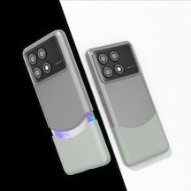 Zore Poco X6 Pro Kılıf Mıknatıslı Nvth Duble Kapak - Gri