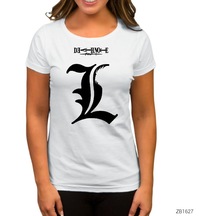 Death Note L Beyaz Kadın Tişört