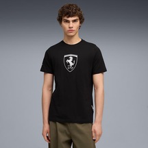 Puma Ferrari Tonal Shield Erkek Tişört C-pum632785p01p01 Siyah