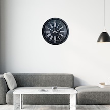 Siyah Noir Imperium 52 Cm Metal Duvar Saati Renkli