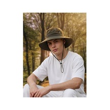 Giyu Shop Unisex Uv Korumalı Geniş Kenarlı Katlanabilir Safari Outdoor Bonnie Yürüyüş Ve Plaj Şapkası Haki