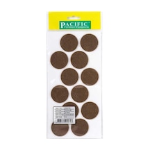 Cateksss Pacific Yuvarlak Yapışkanlı Sandalye Koltuk Mobilya Ayak Keçesi Felt 40 Mm Kahve - 58 Li Paket Kahverengi