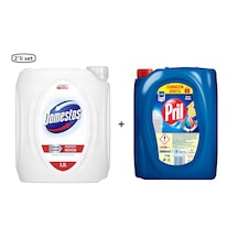Domestos Çamaşır Suyu Ultra Beyaz 3,2 L + Sıvı Bulaşık Deterjanı 4 Kg-- 2'li Set 2'li Set