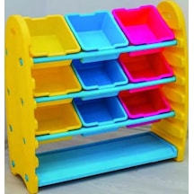 Dolap 9 Plastik Çekmeceli Çok Renkli