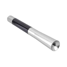 Uni Versal Gri Karbon Fi Ber Oto Çubuk Radyo Anteni 12 Cm