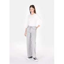 Colin's Colins 970 Berry Regular Fit Yüksel Bel Geniş Paça Kadın Gri Jean Pantolon Cl1073225 Q1.v1 Dn01747 Denim