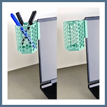 Buradabulabilirsin 3d Baskı Monitor Kalemlik - Petek Desenli Laptop Kenar Altıgen Kalemlik-mint Bbz Çok Renkli