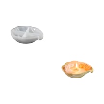Epoksi Deniz Kabuğu Tealight Mumluk Ev Dekorasyonu Silikon Ve Taş Tozu Kalıbı