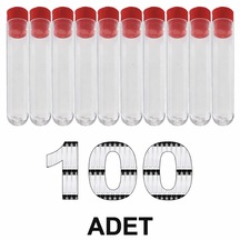 12x75 Mm Deney Tüpü Dibi Yuvarlak Kapaklı 100 Adet