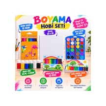 Boyama Hobi Seti Tuval Kuru Sulu Mum Yağlı Pastel Guaj Boya - 924529049