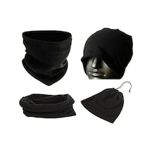 Bonie Unisex Siyah Polar Bere Boyunluk