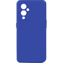 Noktaks - One Plus Uyumlu One Plus 9 - Kılıf Mat Soft Esnek Biye Silikon - Mavi