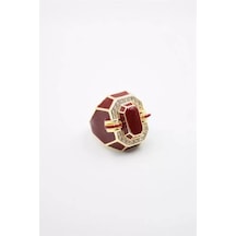 Mineli Yüzük - Bordo Bordo