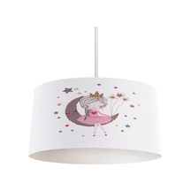 Mekta Home Bebek Ve Çocuk Odası Ayda Oturan Prenses Kız Desenli Avize Renkli