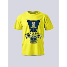 Fenerium Basket Şampiyonluk Kupa Sarı Tshırt Sarı