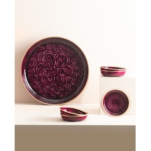 Madame Coco Rosalie 6 Parça Tabak Seti - Bordo 8682116925891 Kırmızı