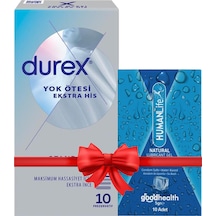 Durex Yok Ötesi Ekstra İnce Ekstra His 10'lu Prezervatif + Humanlife 5 Gr X 10 Doğal Jel Lubricant