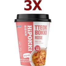 Hipokki Rose Soslu Kore Tteokbokki Pirinç Keki 120gr 3'lü Set