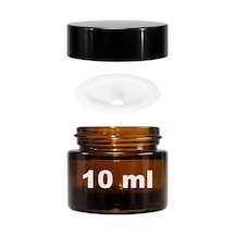 Mini Cam Kavanoz, 10 Ml Hacimli, Sızdırmaz Kapaklı, Krem Ve Kozmetik Saklama Kutusu, Lip Balm 6 Adet Açık Kahverengi