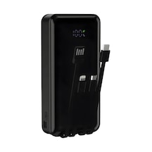20000mah Dijital Göstergeli Dahili Kablolu Powerbank, Taşınabilir Şarj Cihazı, Yüksek Şarj Kapasiteli Hızlı Şa