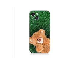 Apple Uyumlu iPhone 15 Plus Sevimli Kahverengi Ayı Desenli Silikon Kılıf