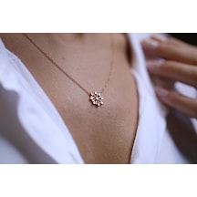 Reis Kuyumculuk 1555 Pusula Kolye 2 Pembe Altın - Rose Gold Altın Kolye