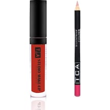 Tca Studio Make-up Fırçalı Likit Mat Ruj Ve Dudak Kalemi Seti Lip Liner - Lip Gloss