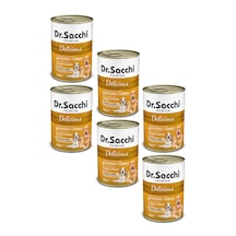 Dr.Sacchi Premium Delicious Tavuklu ve Hindili Konserve Yetişkin Köpek Maması 6 x 400 G