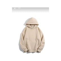 Kozia Outdoors Malkoçbey Kapüşonlu Oversize Unisex Swaetşhirt Bej Bej
