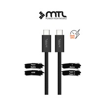 40w Pd Type-c To Type-c Silikon Hızlı Şarj Ve Data Kablosu 1 Metre Siyah Mt2609