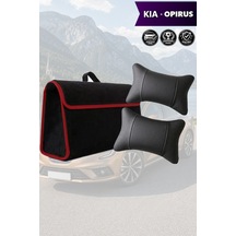 Kia Opirus Uyumlu Bagaj Çantası Siyah Renk Koltuk Yastığı Lüks Model