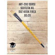 Art-200 Serisi Sentetik Düz Kesik Kıl Fırça No:20