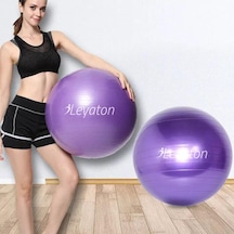 Leyaton 65 CM Pilates Topu Büyük Boy Kalın Yoga Pilates Top-Pompa