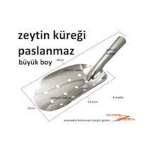 Zeytin Küreği Büyük Boy Paslanmaz Çelik Kürek Gıda Küreği Şarküte