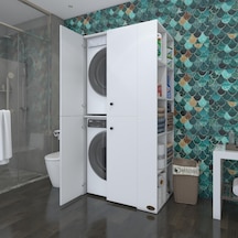 Kenzlife Çamaşır-Kurutma Makinesi Dolabı Kapaklı Fedyenkamdf Byz 180 090 60 % 100 Mdf Full Mdf Banyo Arkalıksız Çok Renkli