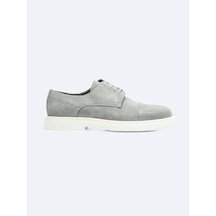 Gri Süet Smart Casual Ayakkabı Gri