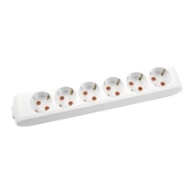 Viko Multi-let 6'lı Topraklı Çocuk Korumalı Klemensli Priz Beyaz