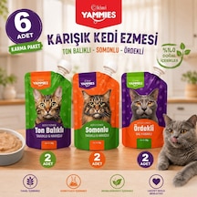 Kiwi Pets Yammies Karışık Kedi Ezmesi 90 Gr 6 Adet