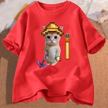 Flood Of Style Stardew Vadisi El Gato T Shirt Erkek Giysileri Streetwear Yüksek Kalite Pamuk Kısa Kollu Oyun Kırmızı