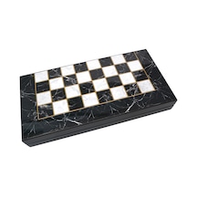 Ks Games Master Classic Tavla Siyah Beyaz Mermer Desenli