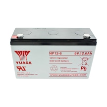 Yuasa Np12-6 Pil Kurşun Pb 6 V 12Ah Faston Fiş Ile Temas 6.3MM