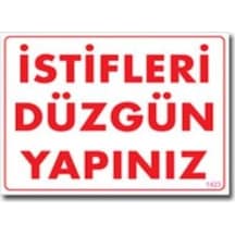 Mey İthalat İstifleri Düzgün Yapınız Uyarı Levhası 25x35 Kod:1423