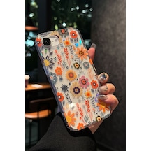 İphone 16e Uyumlu Kılıf Solmayan Imd Baskı Desenli, Şeffaf Tpu+pc Botanik Kapak