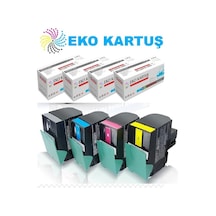 Lexmark Cx410de Uyumlu, Toner 4 Renk Set