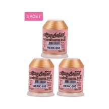 3 Adet Altınbaşak Oya Ve Dantel İpi 20 Gr - Royaleks - No: 650