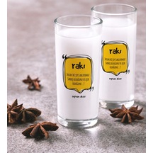 Kişiye Özel Renkli Baskılı İnsan İki Şeyi Saklayamaz İkili Rakı B