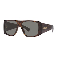 Sl832 002 57 Unisex Geometrik Kırçıllı Kahverengi Kemik Güneş Gözlüğü Kahverengi