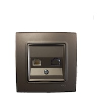 Viko Linnera Life Antrasit Tekli Nümeris Cat-3 Telefon Prizi Çerçeveli - 90445013