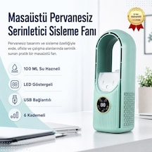 Pervanesiz 6 Kademeli Sisleme Fanı 100ml Su Hazneli Masaüstü Serinletici-1641